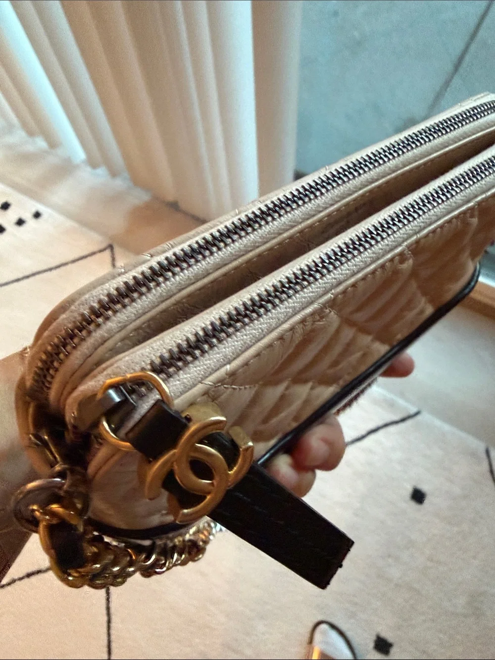 Chanel Gabrielle Leather Two-Tone Crossbody Bag